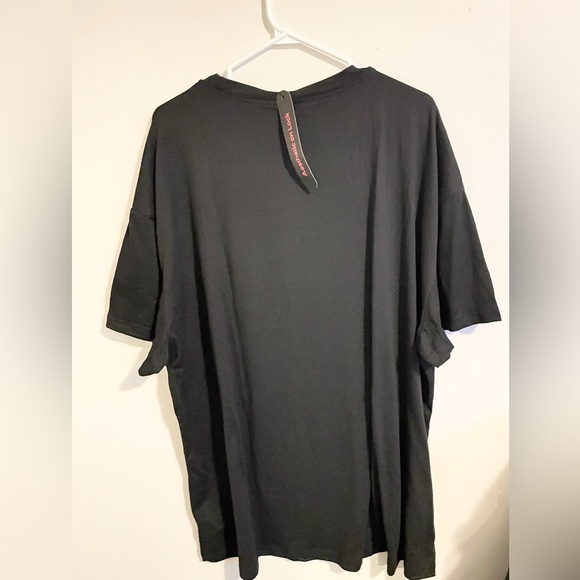 Sz 3XL ROMWE Anime Plus Figure & Bear Print Drop Shoulder Tee - Picture 5 of 6